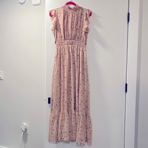 Melloday long floral dress. Size L. Lighter pink color